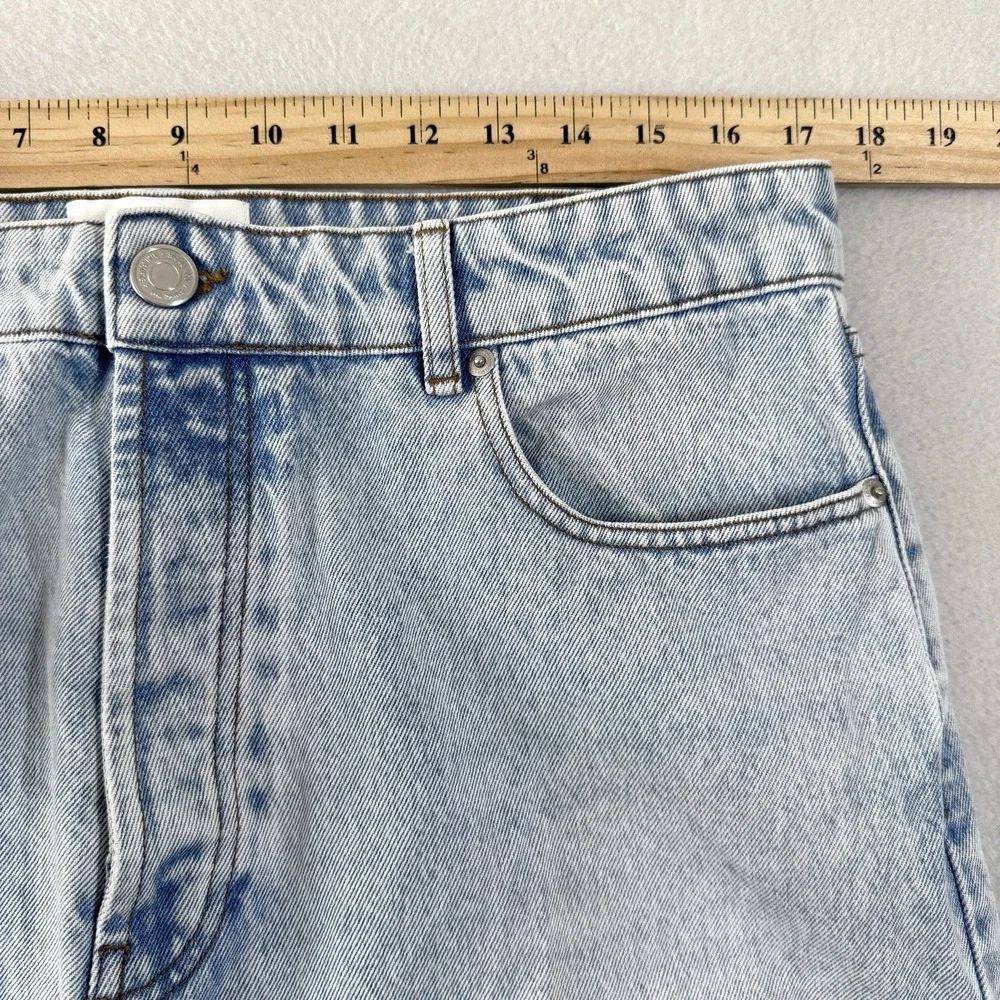 AMI Alexandre Mattiussi Jeans Mens 33 Loose Fit Cotton Denim Baggy Button Fly